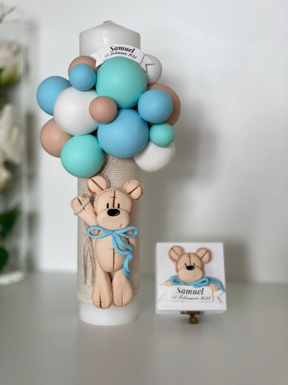 Set Ursulețul Albert - lumanare și cutie suvita