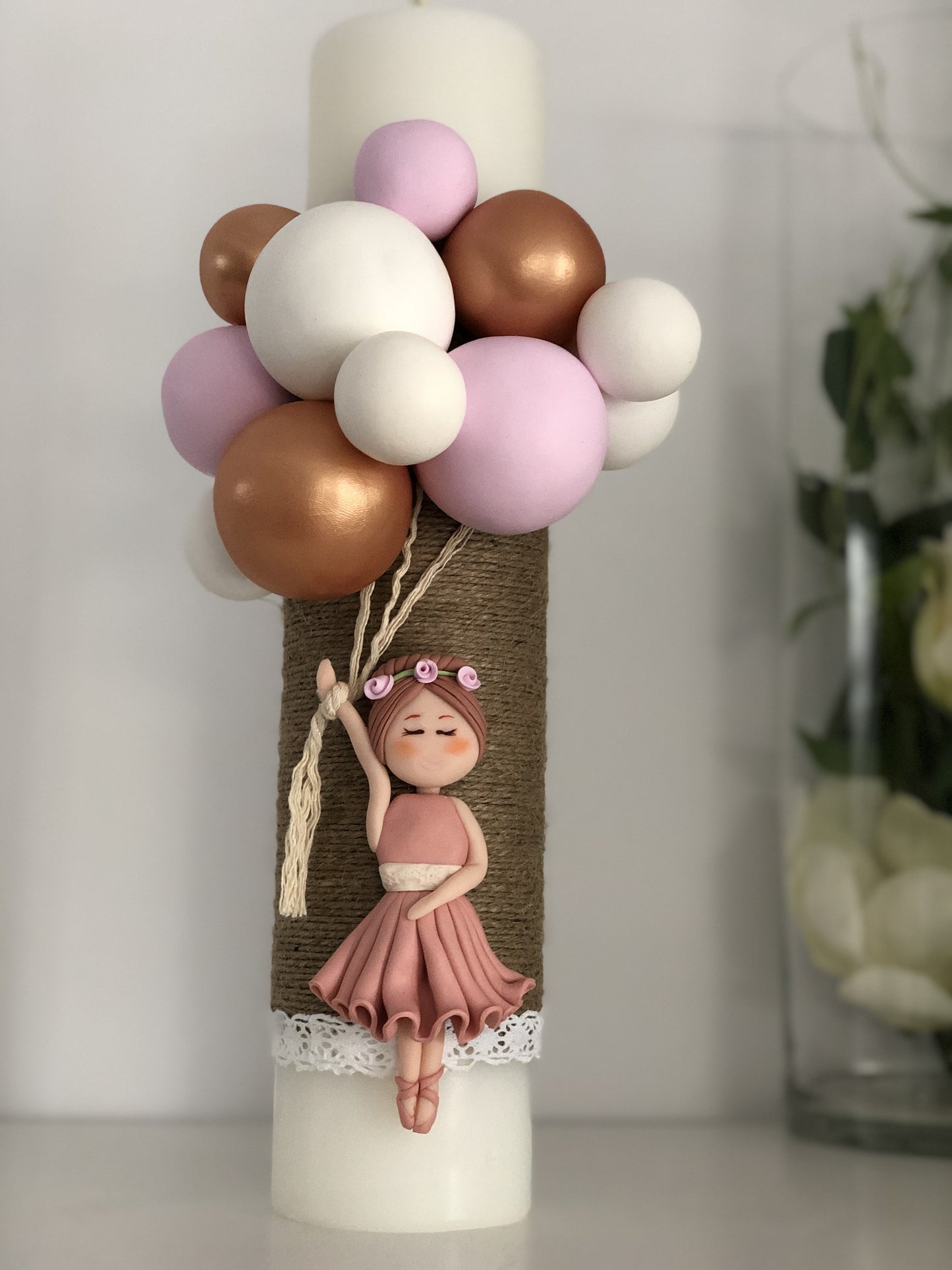 Lumanare botez Balerina