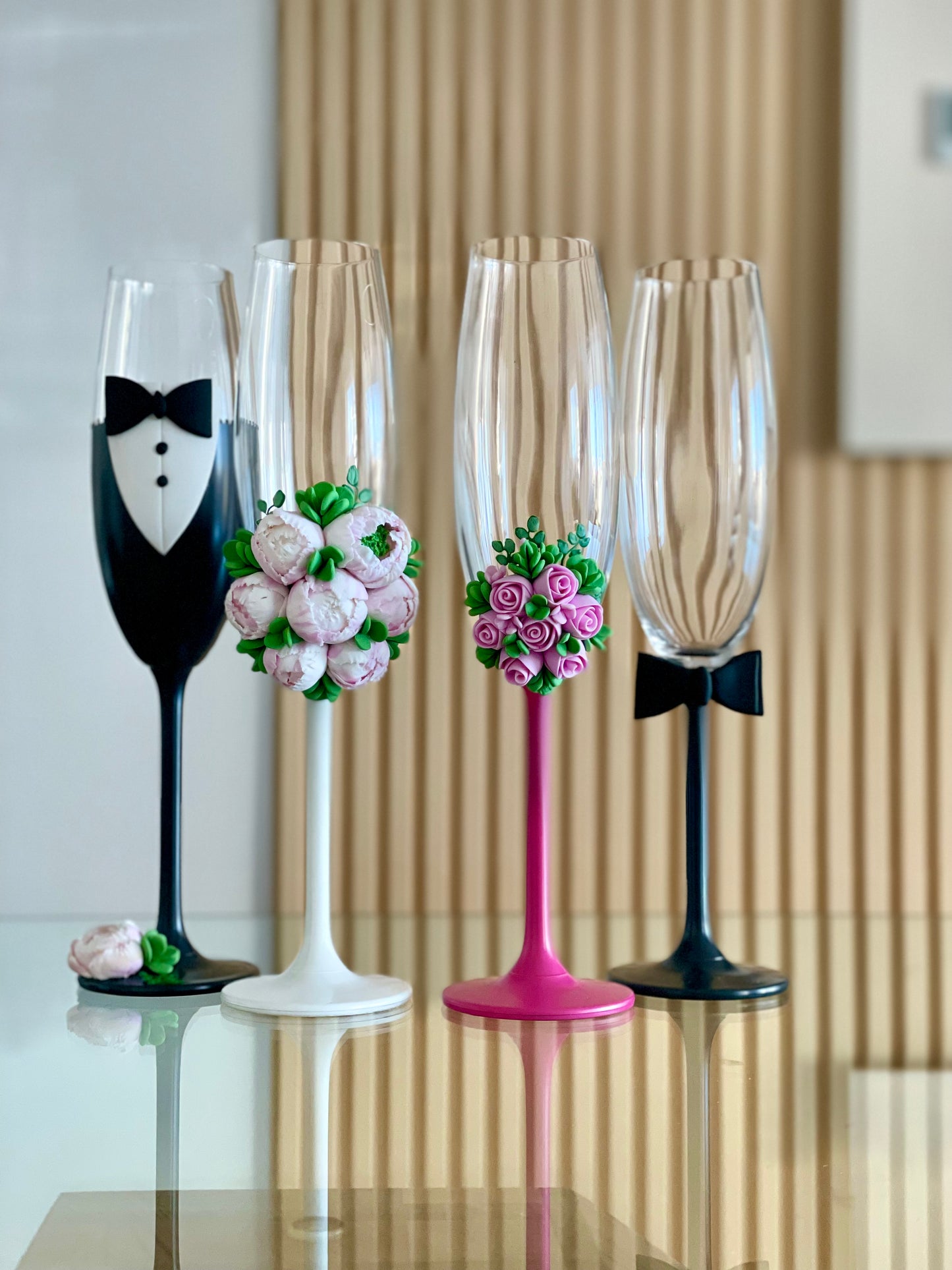 Set pahare Bujor Rose