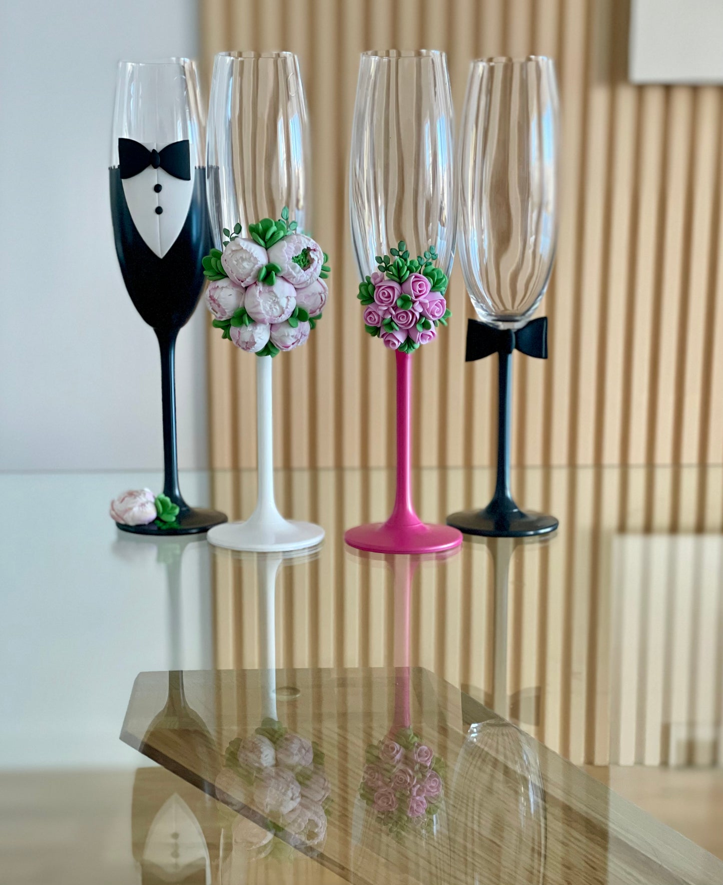 Set pahare Bujor Rose