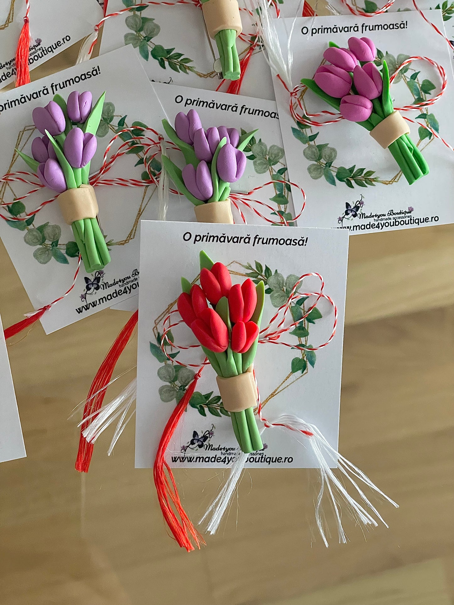 Mărțisor buchet de lalele