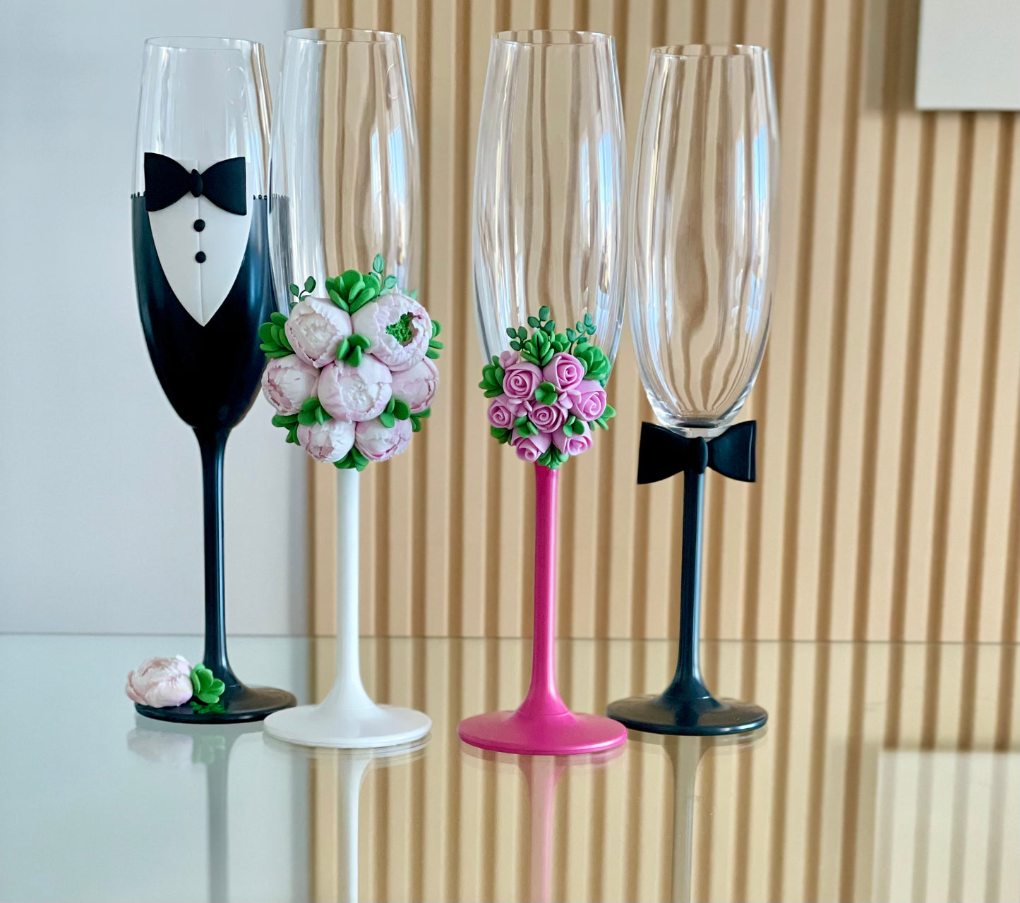 Set pahare Bujor Rose