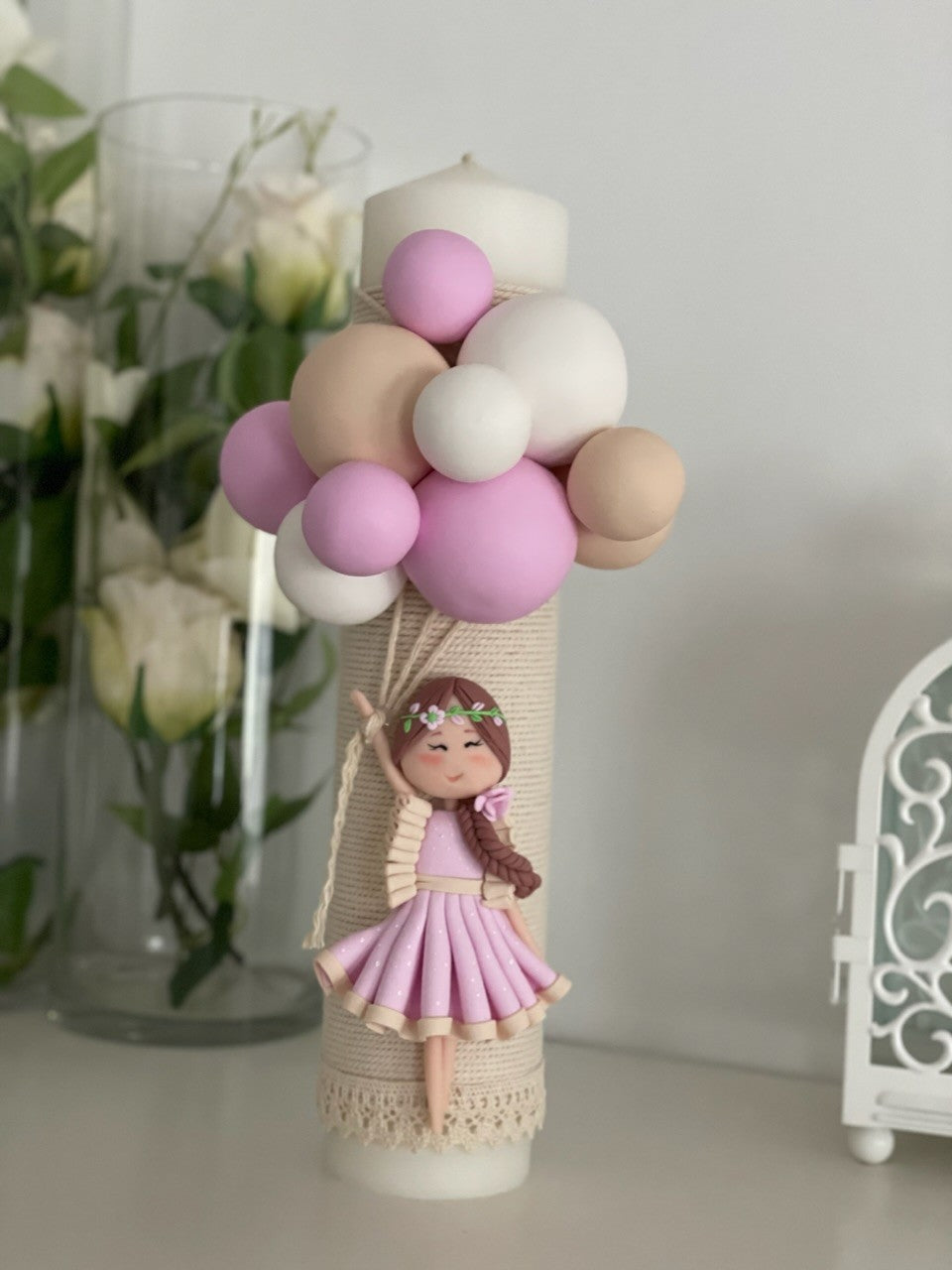 Lumanare  fetița cu baloane