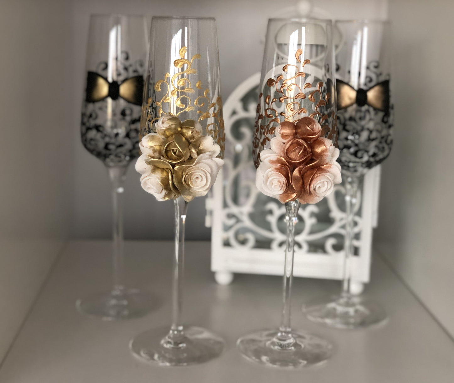 Set Pahare miri-nași Gold
