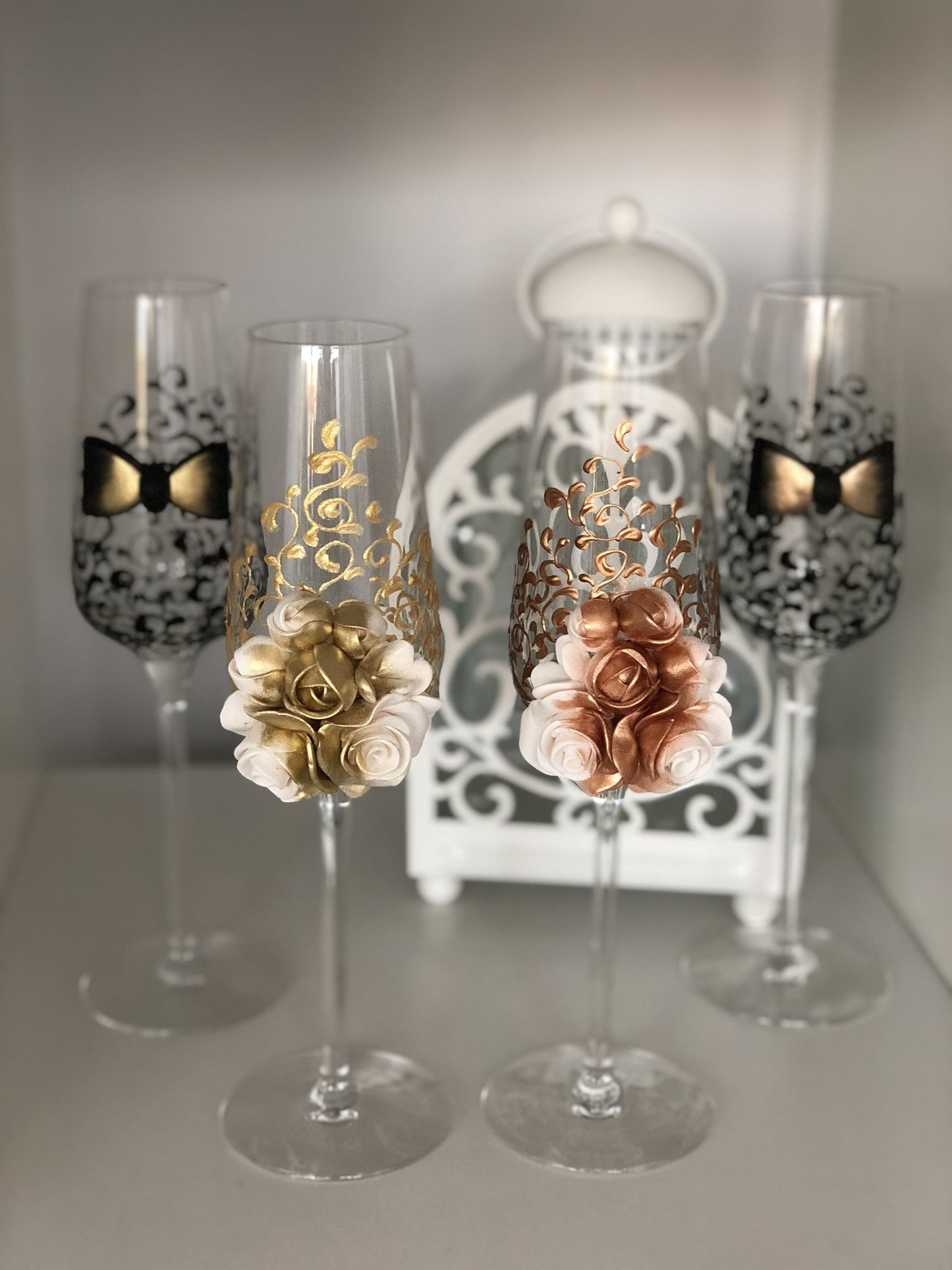 Set Pahare miri-nași Gold