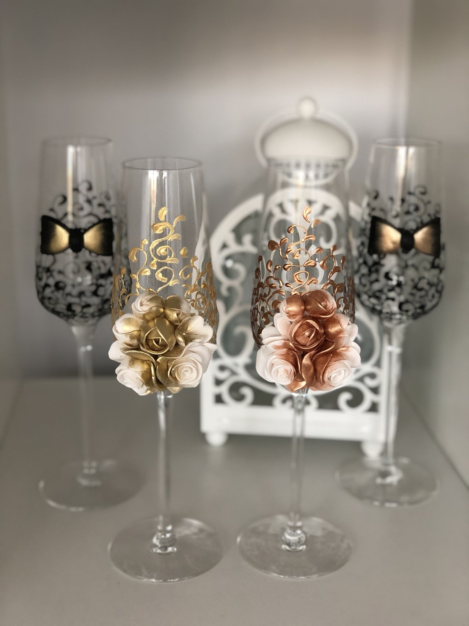 Set Pahare miri-nași Gold