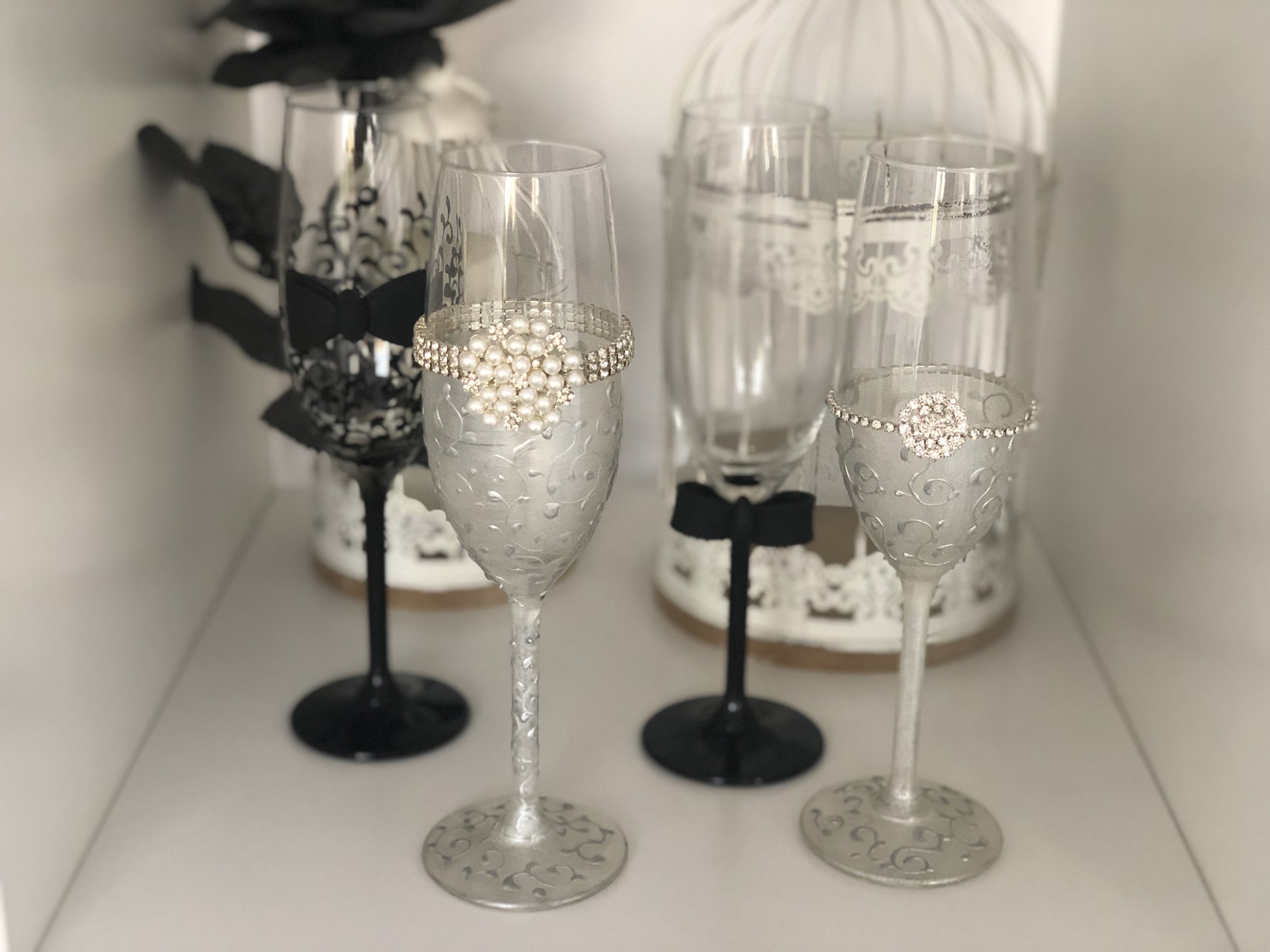 Set Pahare miri-nași cristal