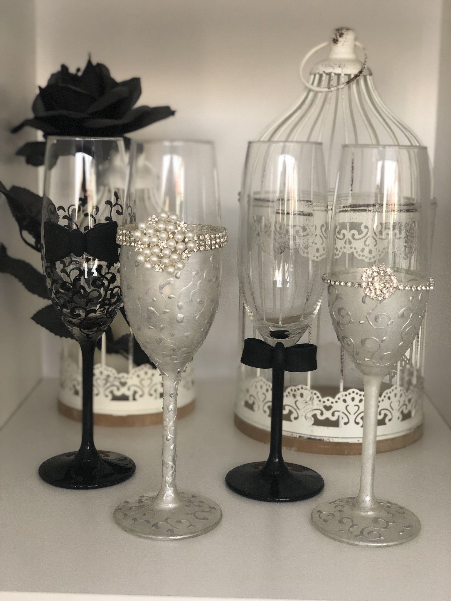 Set Pahare miri-nași cristal