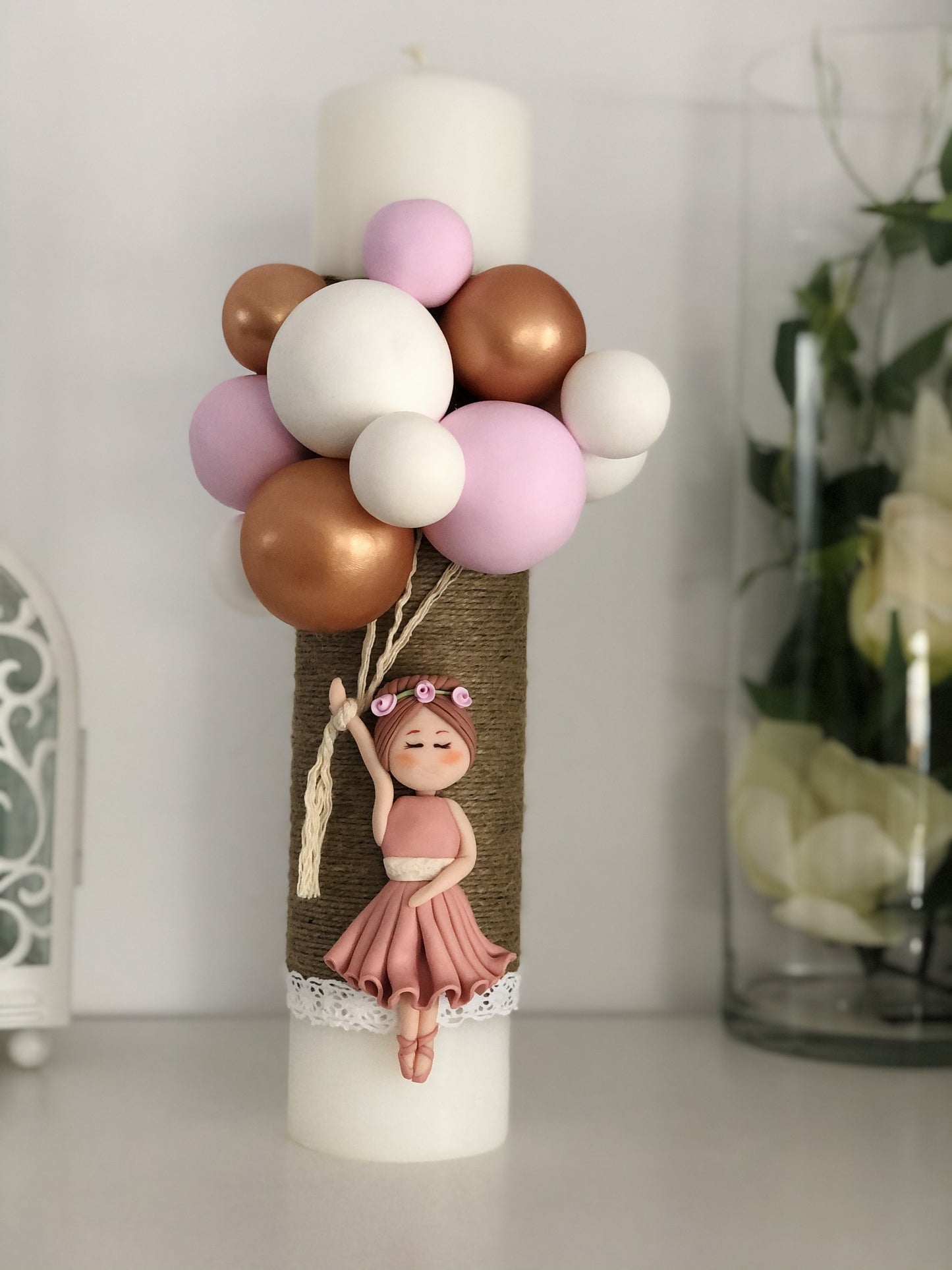 Lumanare botez Balerina