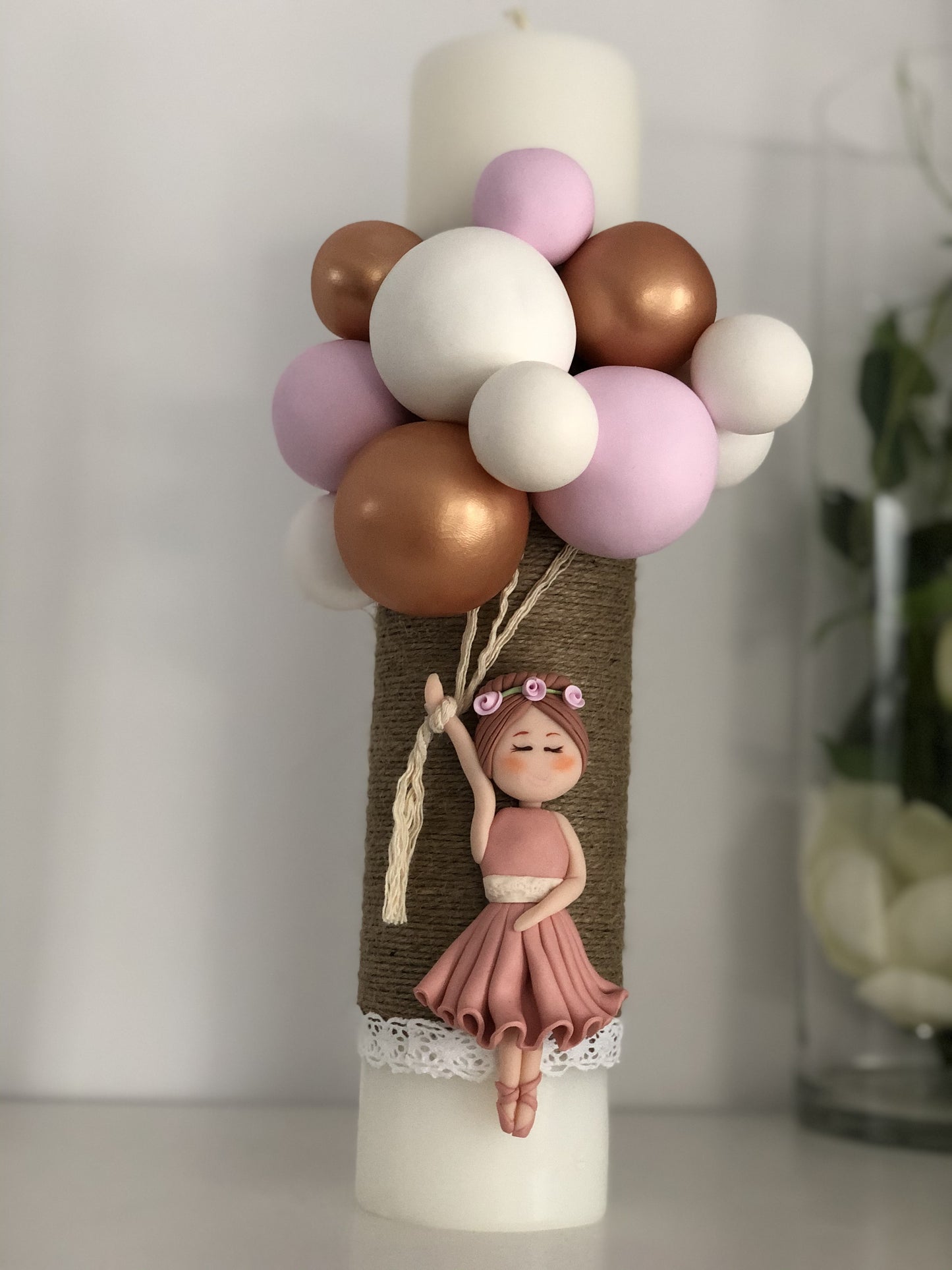 Lumanare botez Balerina